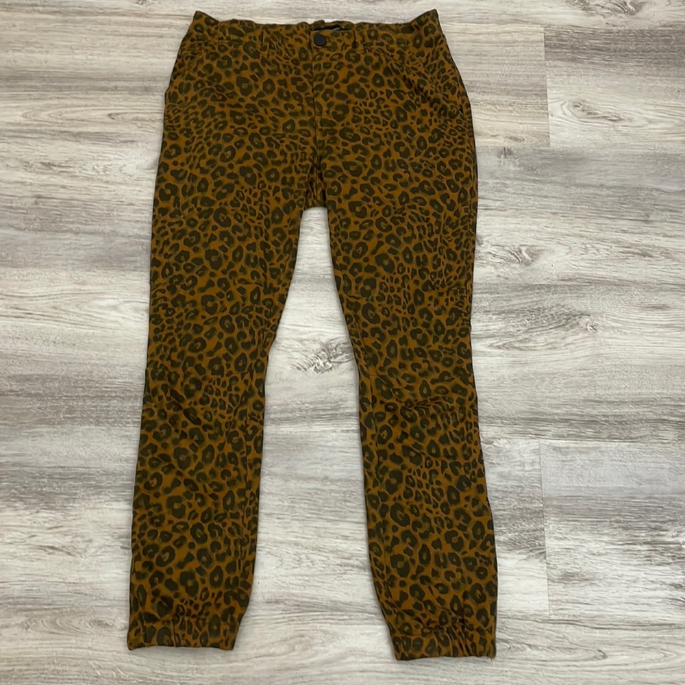 Sanctuary x Anthropologie Brown & Black Animal Print Stretchy Knit Pants Size XS - Picture 3 of 16